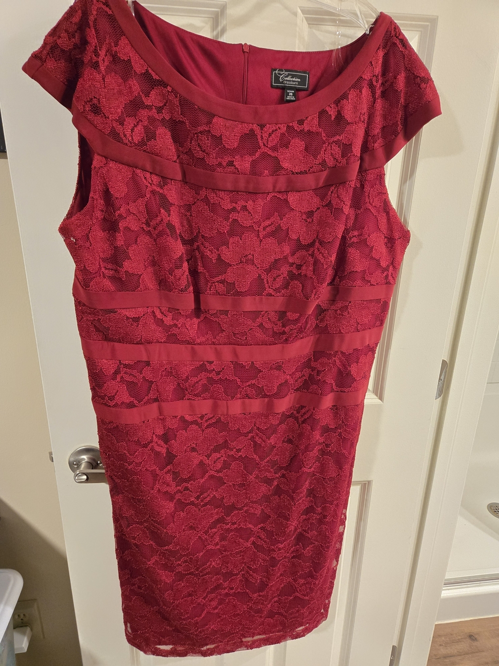 Dressbarn Red Lace Sheath Dress